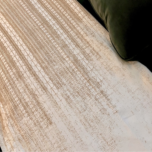 West Elm Echo Print Curtains Gold Dust 48x96 (Set of 2) - Picture 4 of 9
